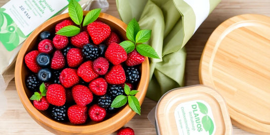 Biodegradable food packaging made from bamboo.