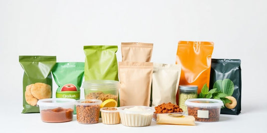 Various food items in pristine packaging.