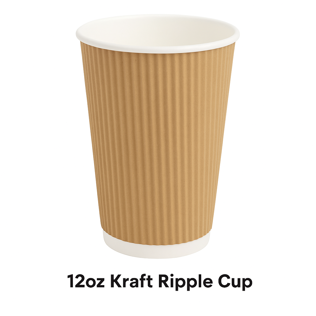 12oz Kraft Ripple Cup