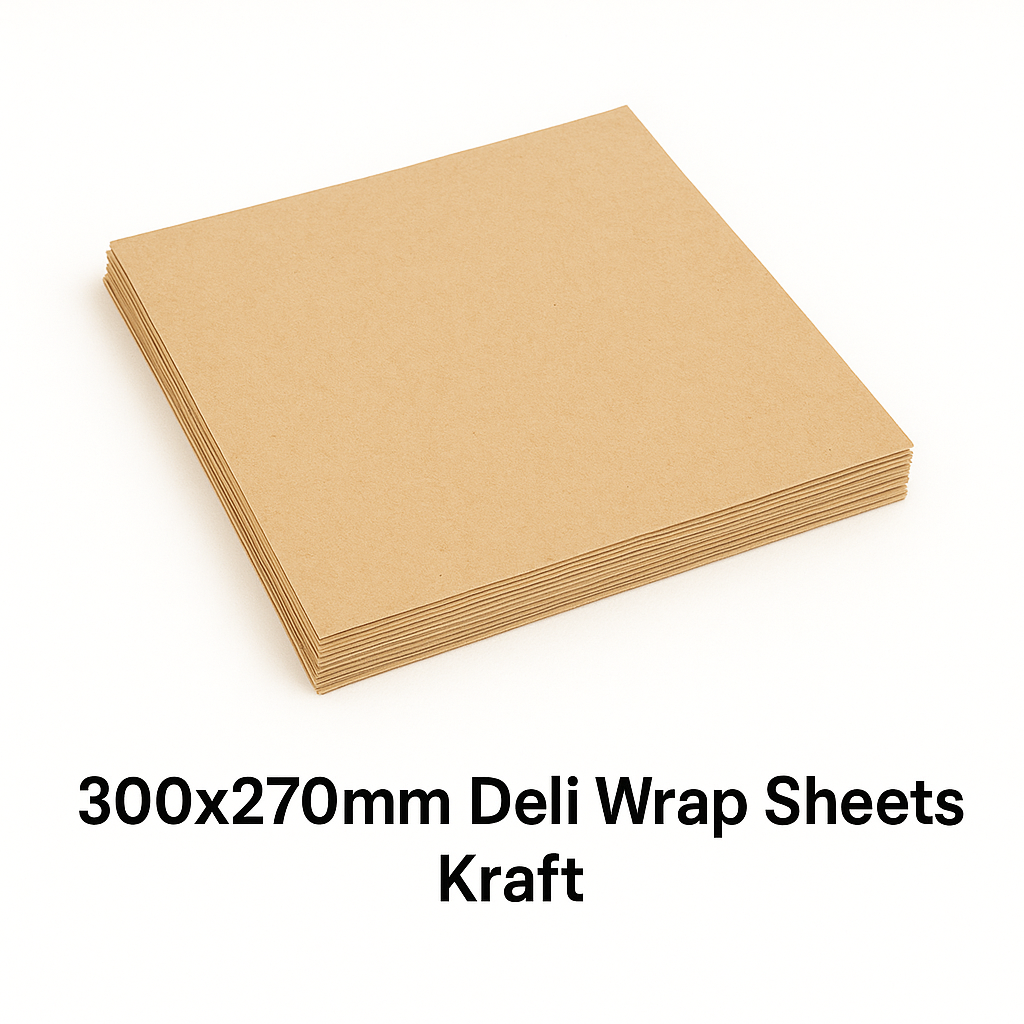 300x270mm Deli Wrap Sheets Kraft