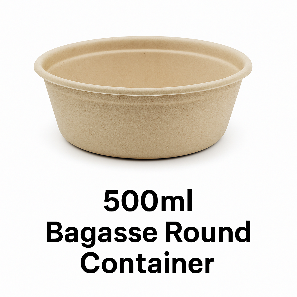 500ml Bagasse Round Container