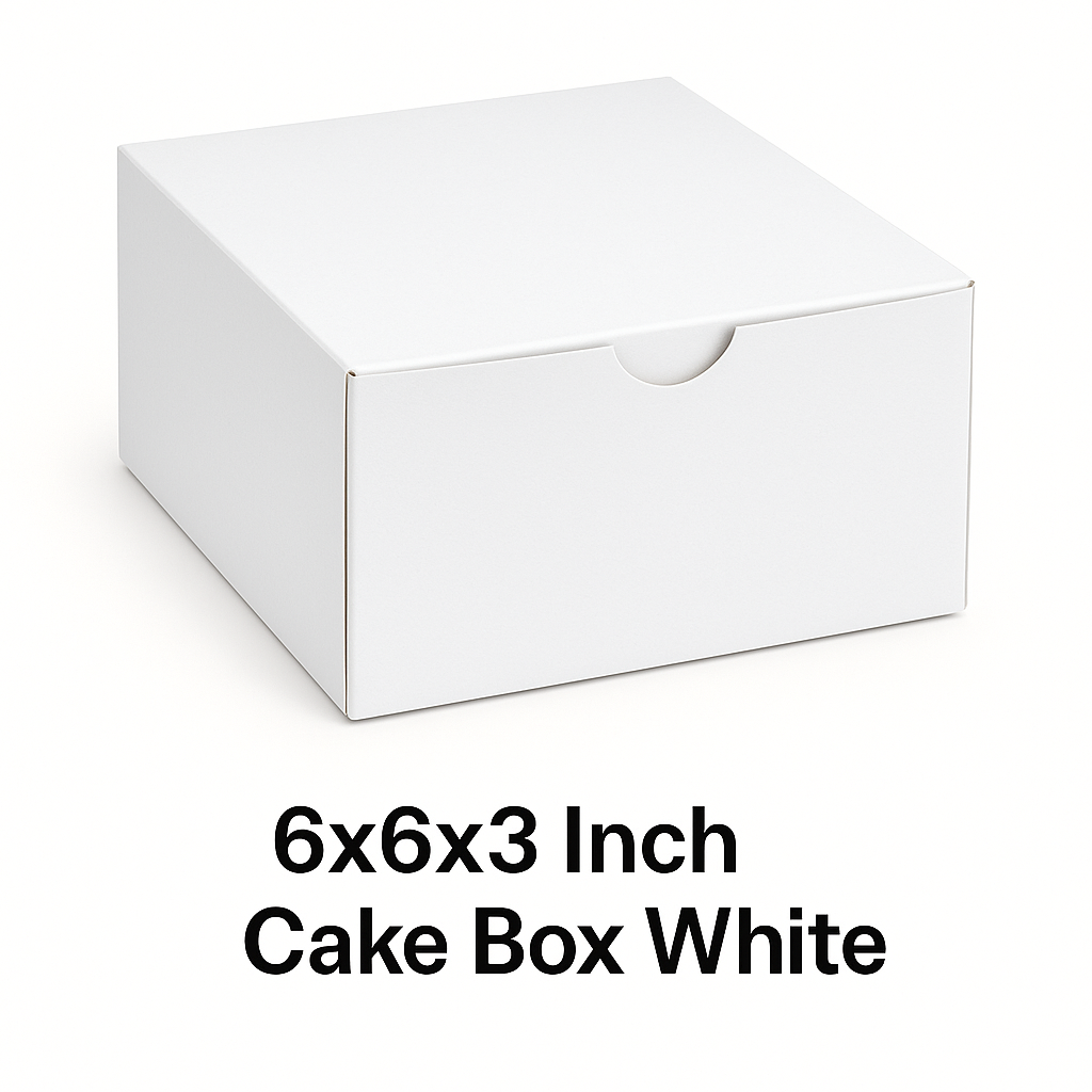 10x10x4 Inch Cake Box White