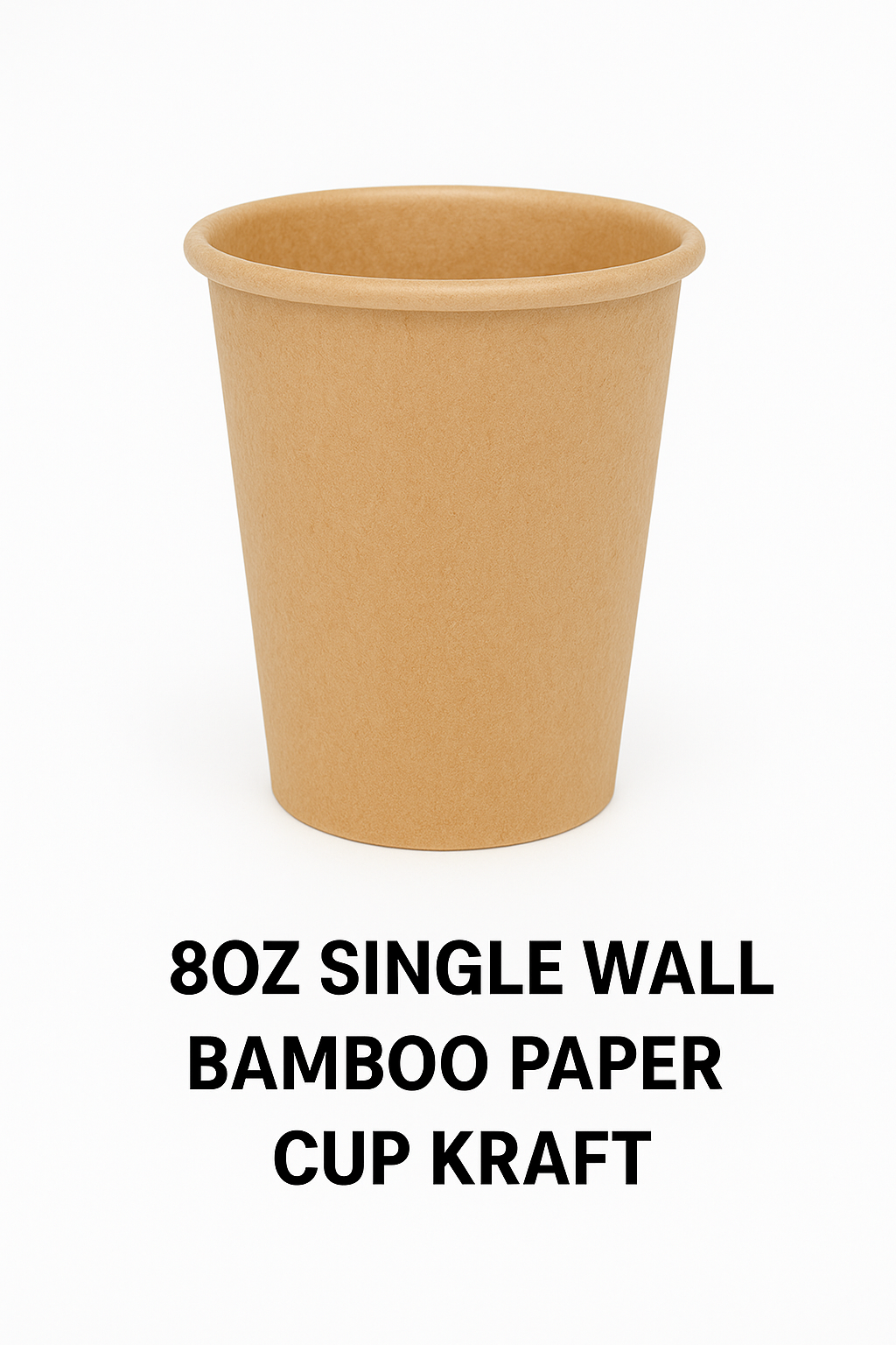 8oz Single Wall Bamboo Paper Cup Kraft