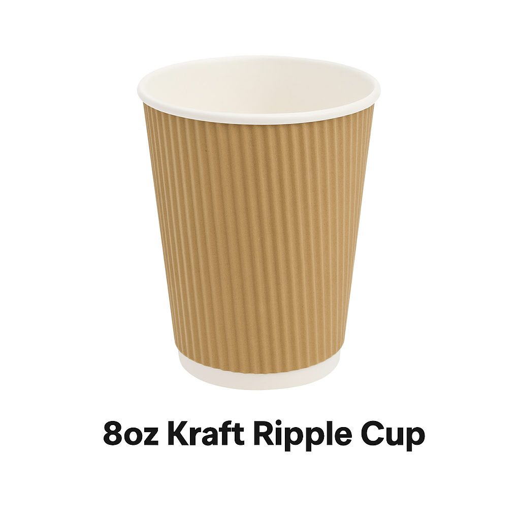 8oz Kraft Ripple Cup
