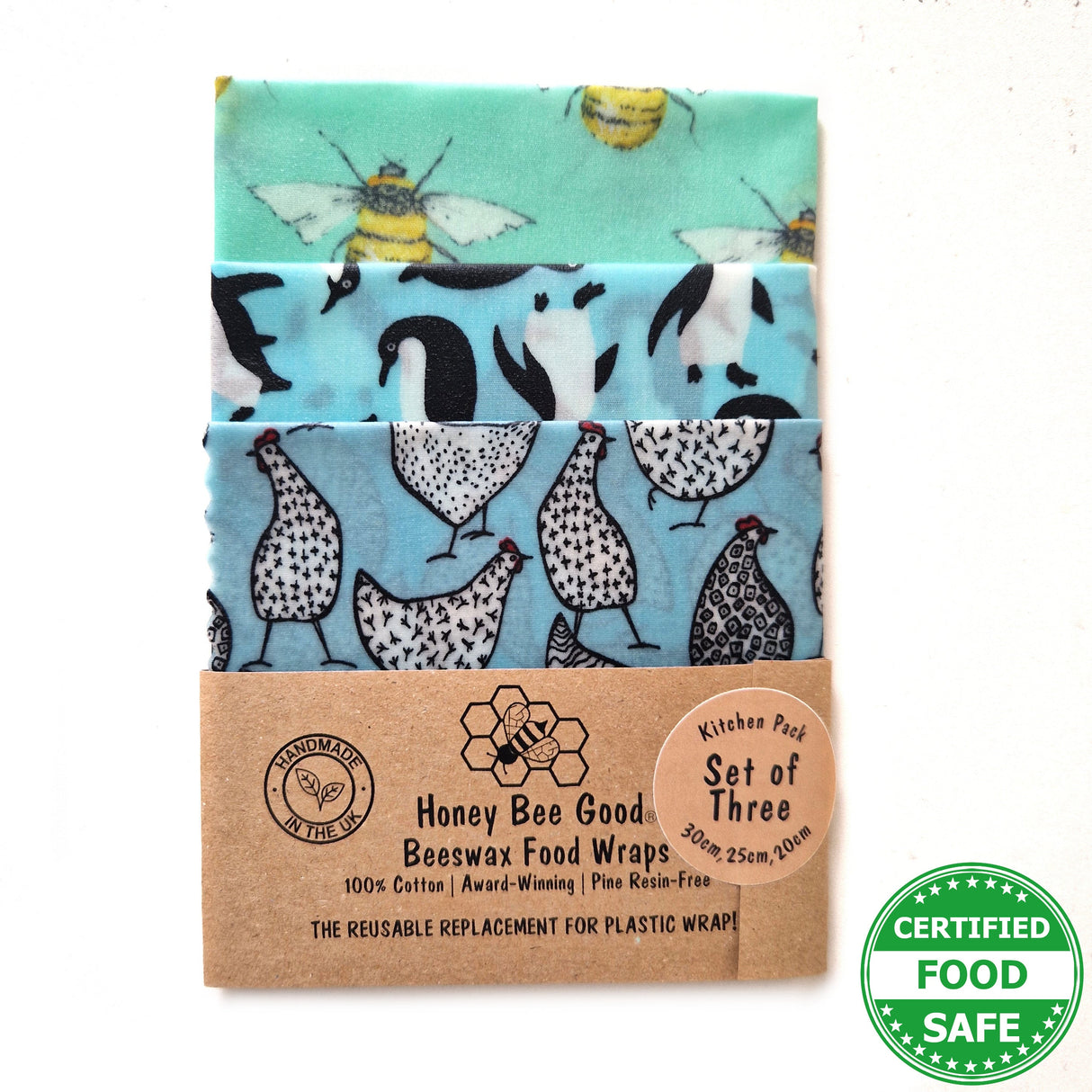 *Set of 3 Handmade Beeswax Wraps | Wings