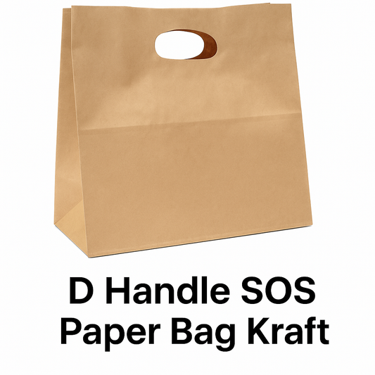 D Handle SOS Paper Bag Kraft