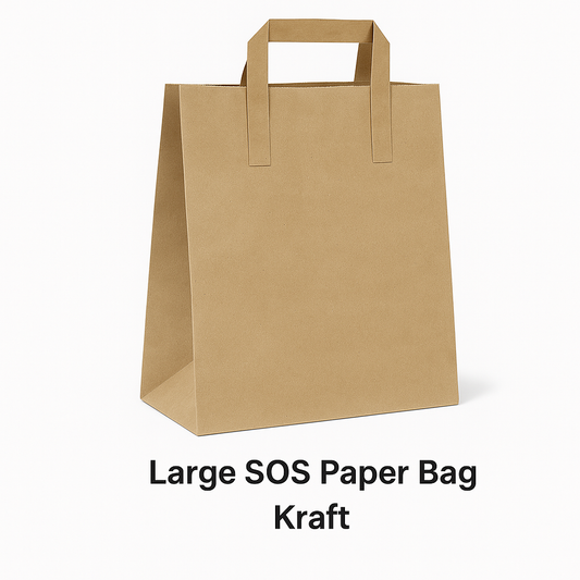 Large SOS Paper Bag Kraft