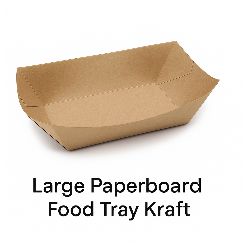 Large Paperboard Food Tray Kraft.