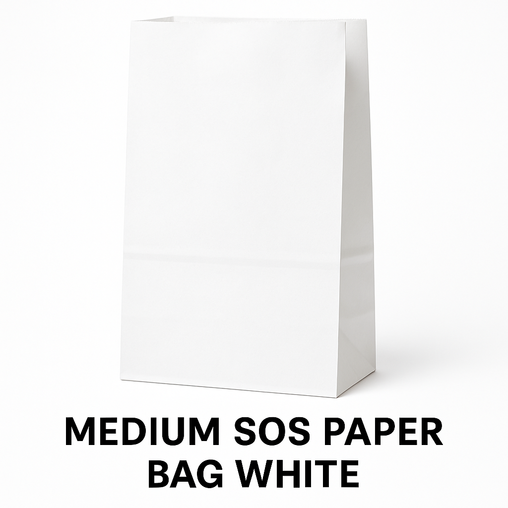 Medium SOS Paper Bag White