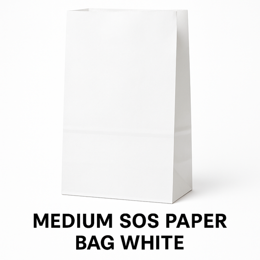 Medium SOS Paper Bag White