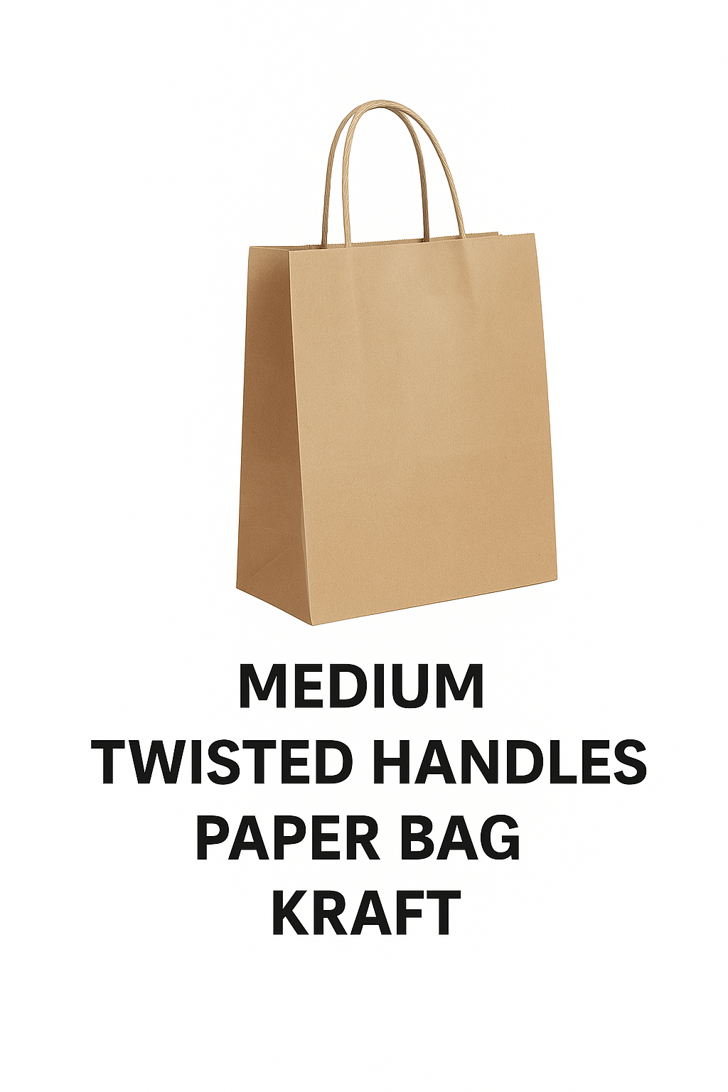 Large Twisted Handles Paper Bag Kraft