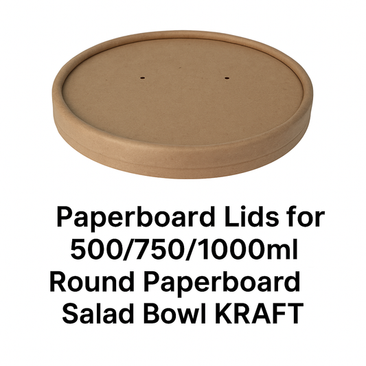 Paperboard Lids for 500/750/1000ml Round Paperboard Salad Bowl KRAFT