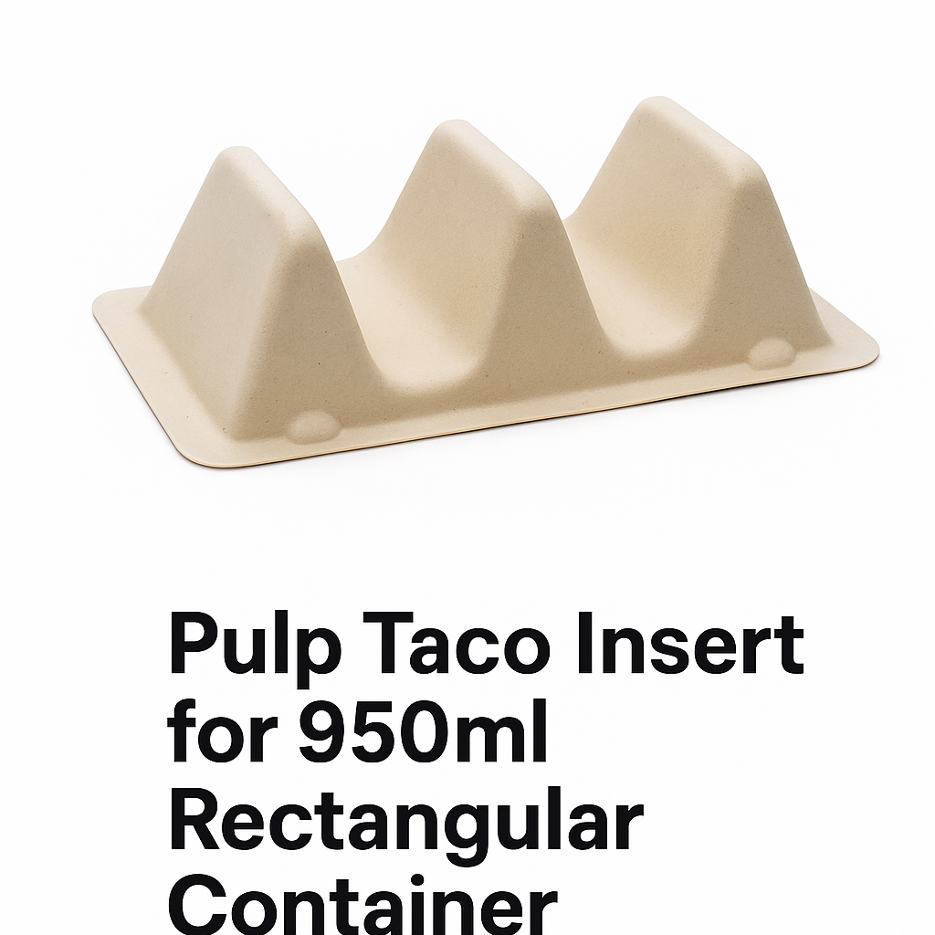 Pulp Taco Insert for 950ml Rectangular Container