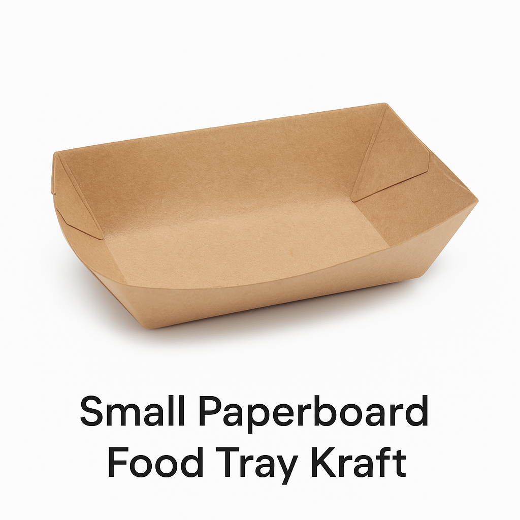 Small Paperboard Food Tray Kraft