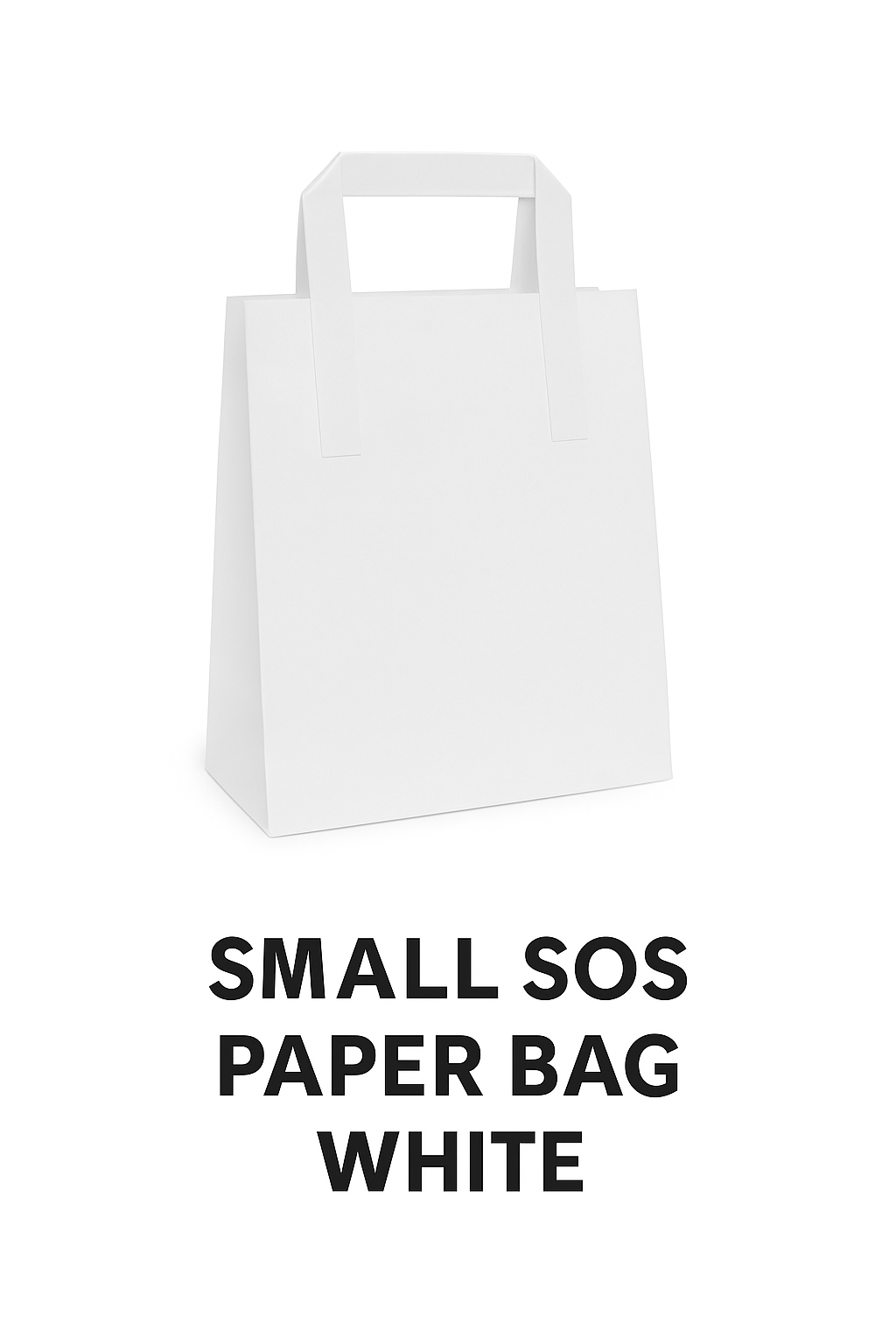 Small SOS Paper Bag White
