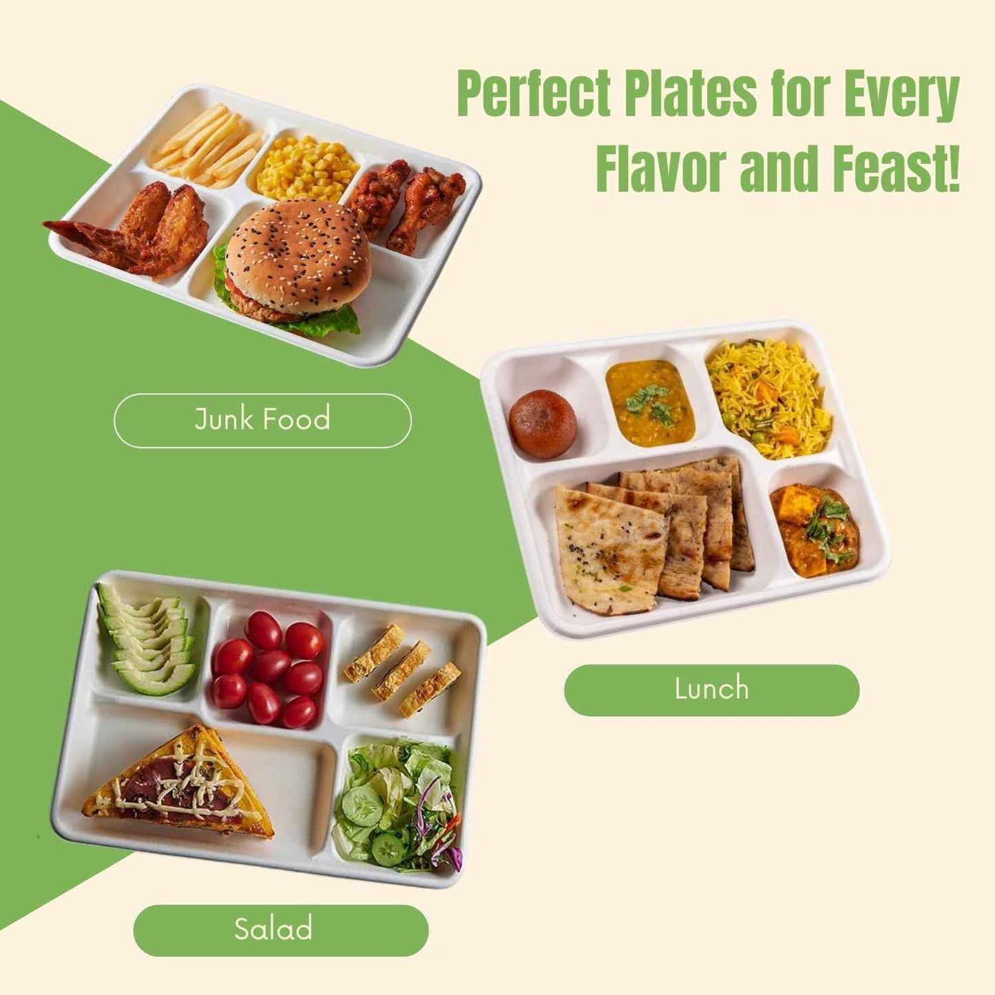 Eco-Friendly Compartment Plates
