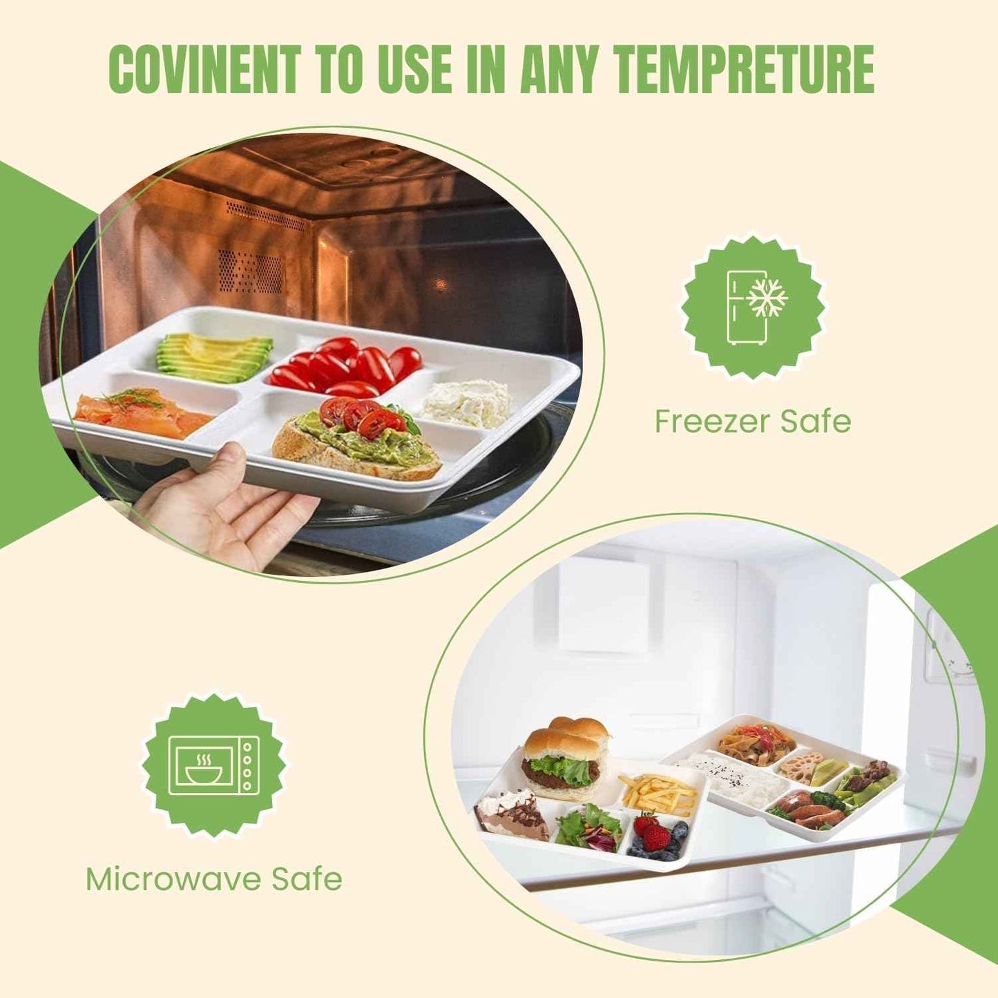 Eco-Friendly Compartment Plates