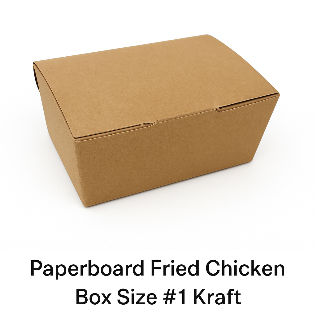 Paperboard Fried Chicken Box Size #1 Kraft