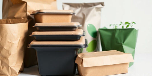 Sustainable food packaging in hands.