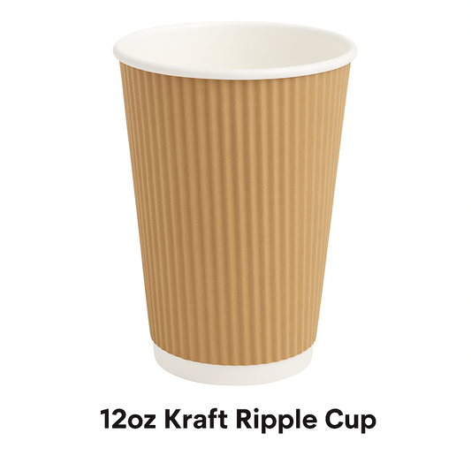 12oz Kraft Ripple Cup