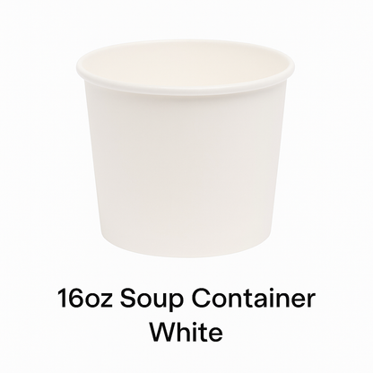 16oz Soup Container White