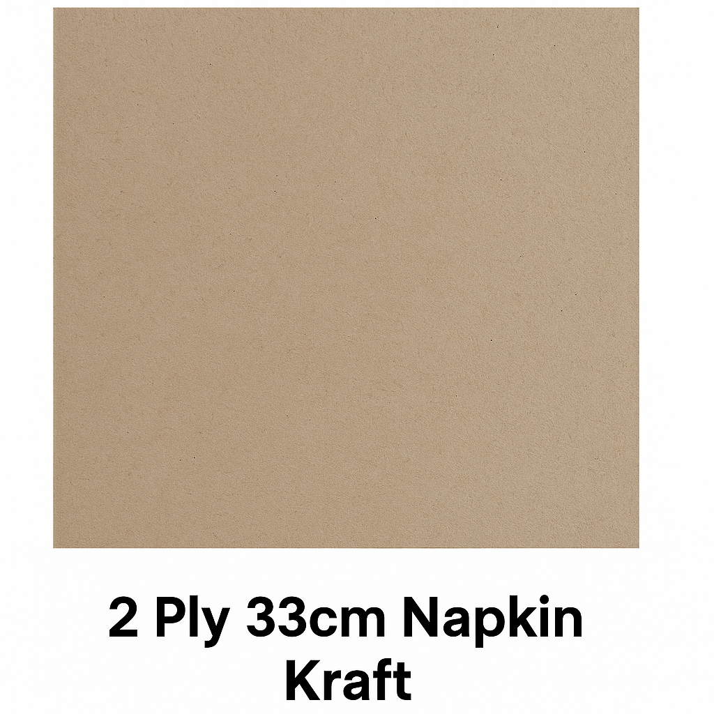 2 Ply 33cm Napkin Kraft