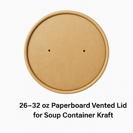 8-12oz Paperboard Vented Lid for Soup Container Kraft
