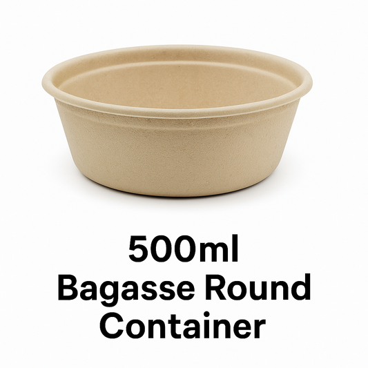 500ml Bagasse Round Container