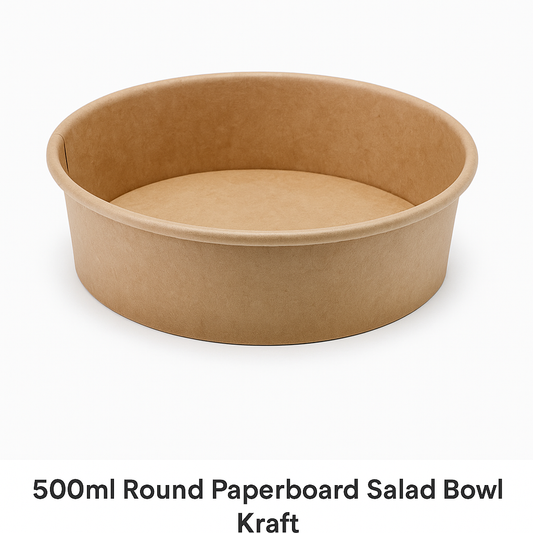 500ml Round Paperboard Salad Bowl KRAFT