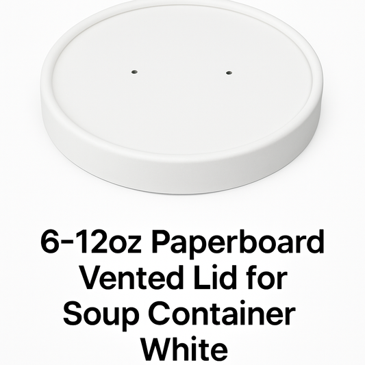 16oz Paperboard Vented Lid for Soup Container White
