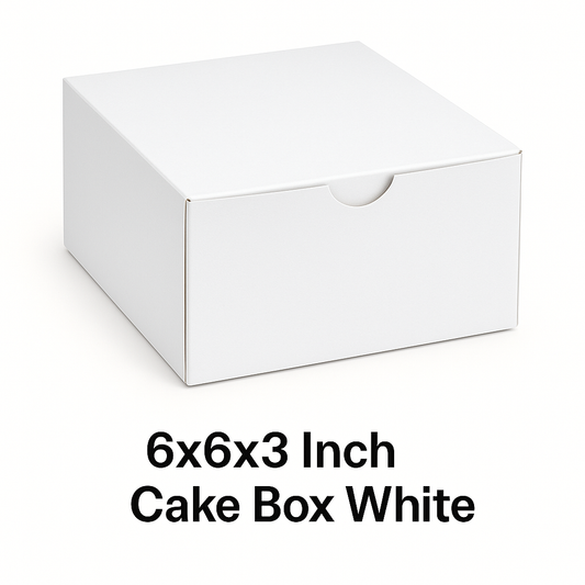 10x10x4 Inch Cake Box White