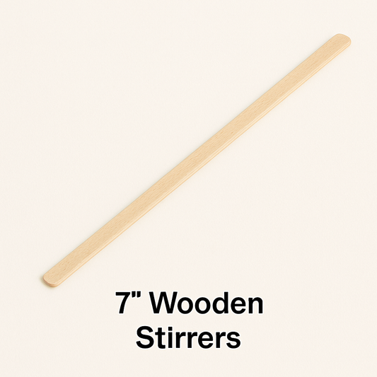 7" Wooden Stirrers - Individually wrapped
