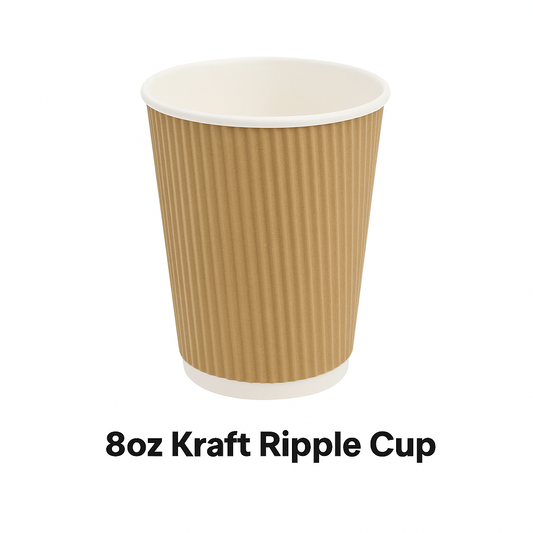 8oz Kraft Ripple Cup
