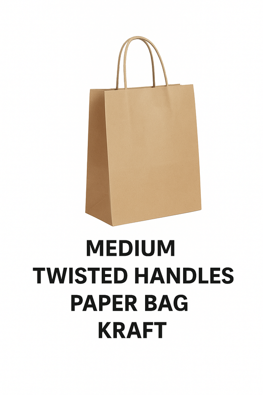 Large Twisted Handles Paper Bag Kraft