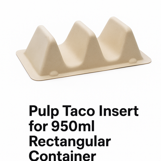 Pulp Taco Insert for 950ml Rectangular Container