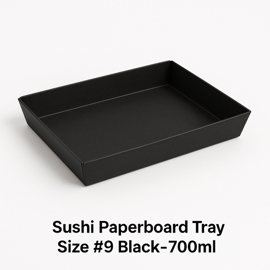Sushi Paperboard Tray Size #5 Black- 470ml