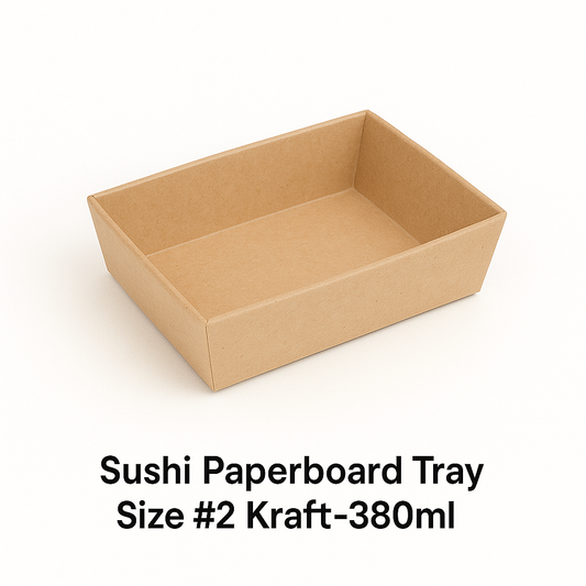 Sushi Paperboard Tray Size #2 Kraft - 380ml