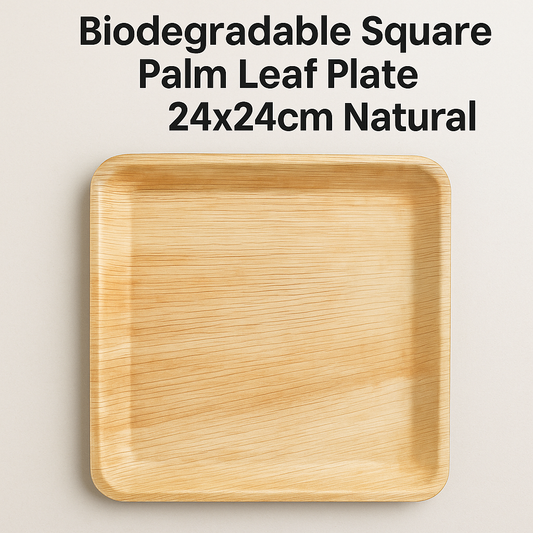 Biodegradable Cuadra Palm Leaf Plate 12x17cm Natural
