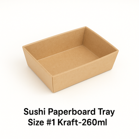 Sushi Paperboard Tray Size #1 Kraft - 260ml