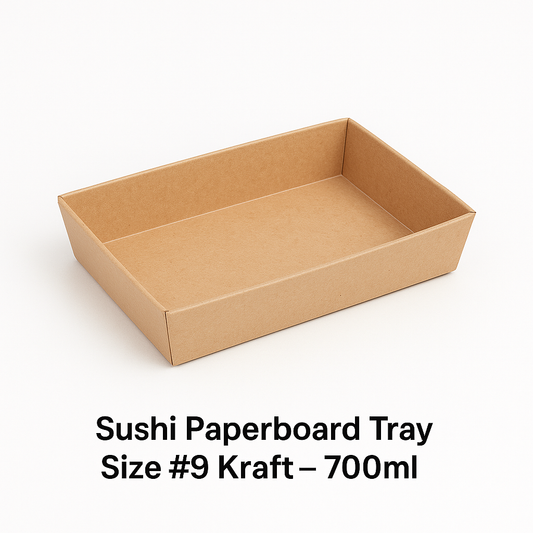 Sushi Paperboard Tray Size #9 Kraft - 700ml