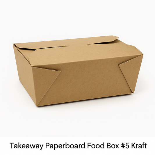 Takeaway Paperboard Food Boxes #1 - 750ml - Kraft